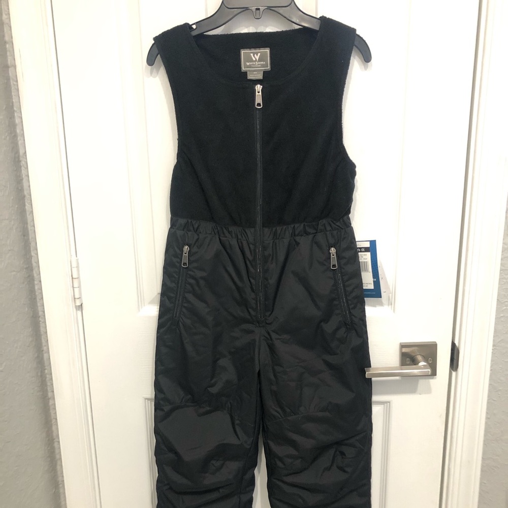 NWT White Sierra Ski Bib Snow Overalls